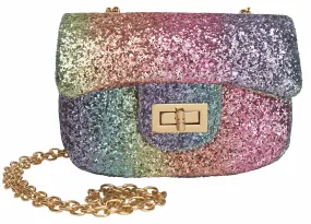 Little Girls Rainbow Glitter Handbag