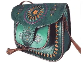 LSSAN Handbag - Green - Embroidered