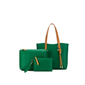 Lucia 3 Piece Handbag Set Green