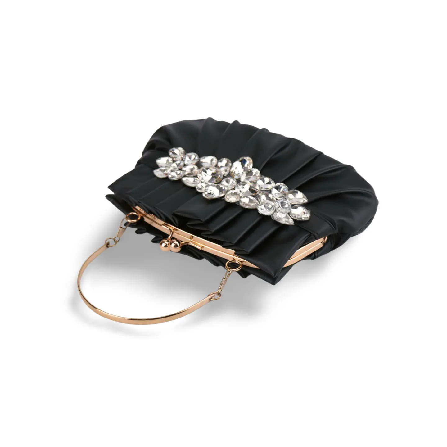 Luxury Clutch Bag Ladies Top Handle Diamond Decor Bags Purse