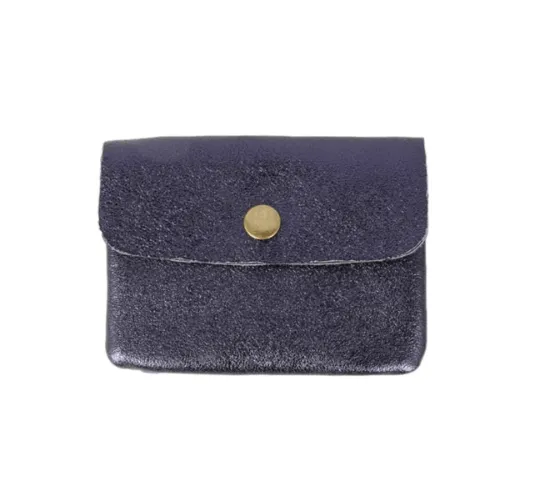 Maison Fanli Coin Purse Metallic Marine