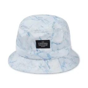 Marble Bucket Hat - White / Blue