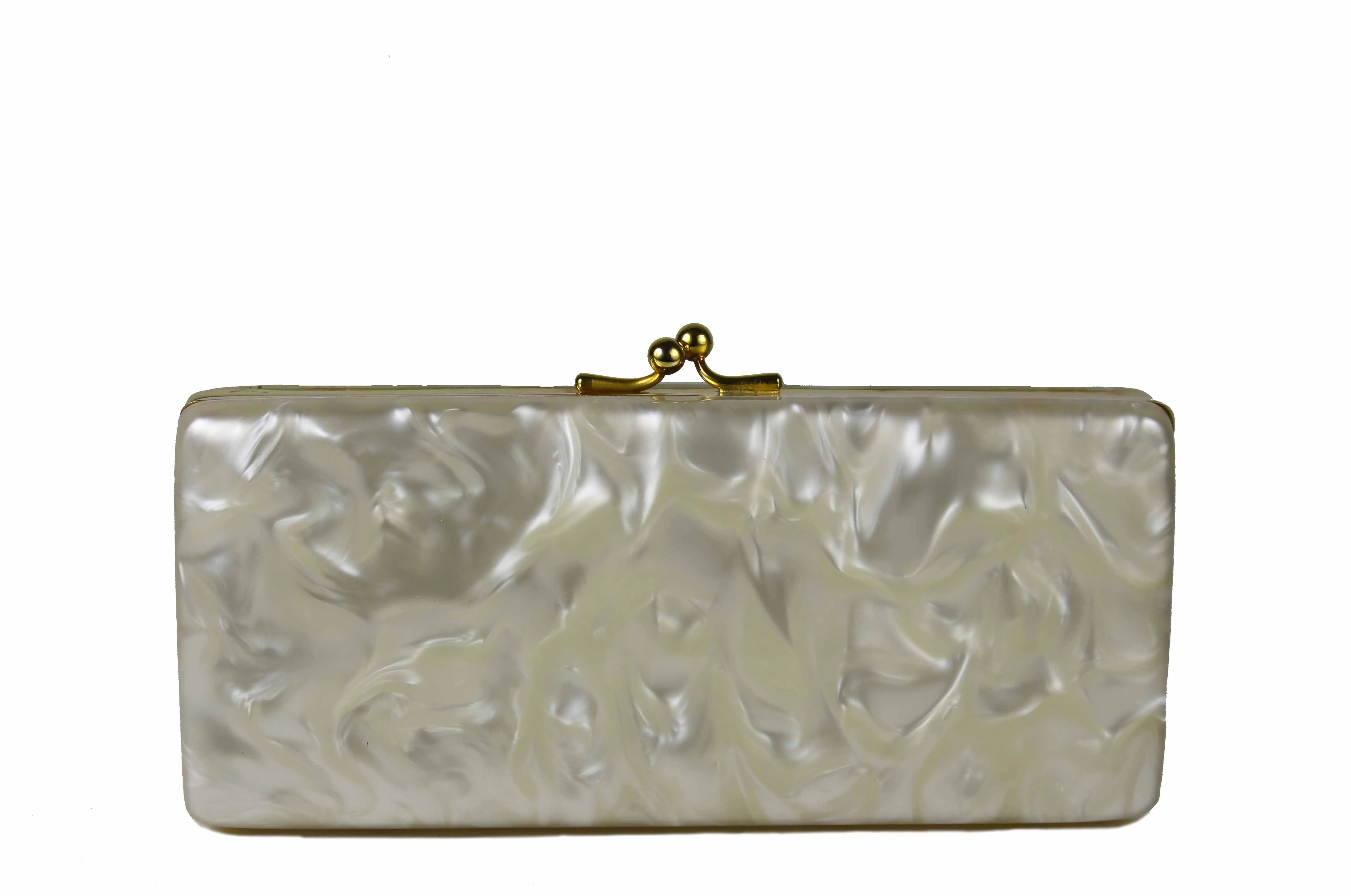 Marbre white vanity purse cluth