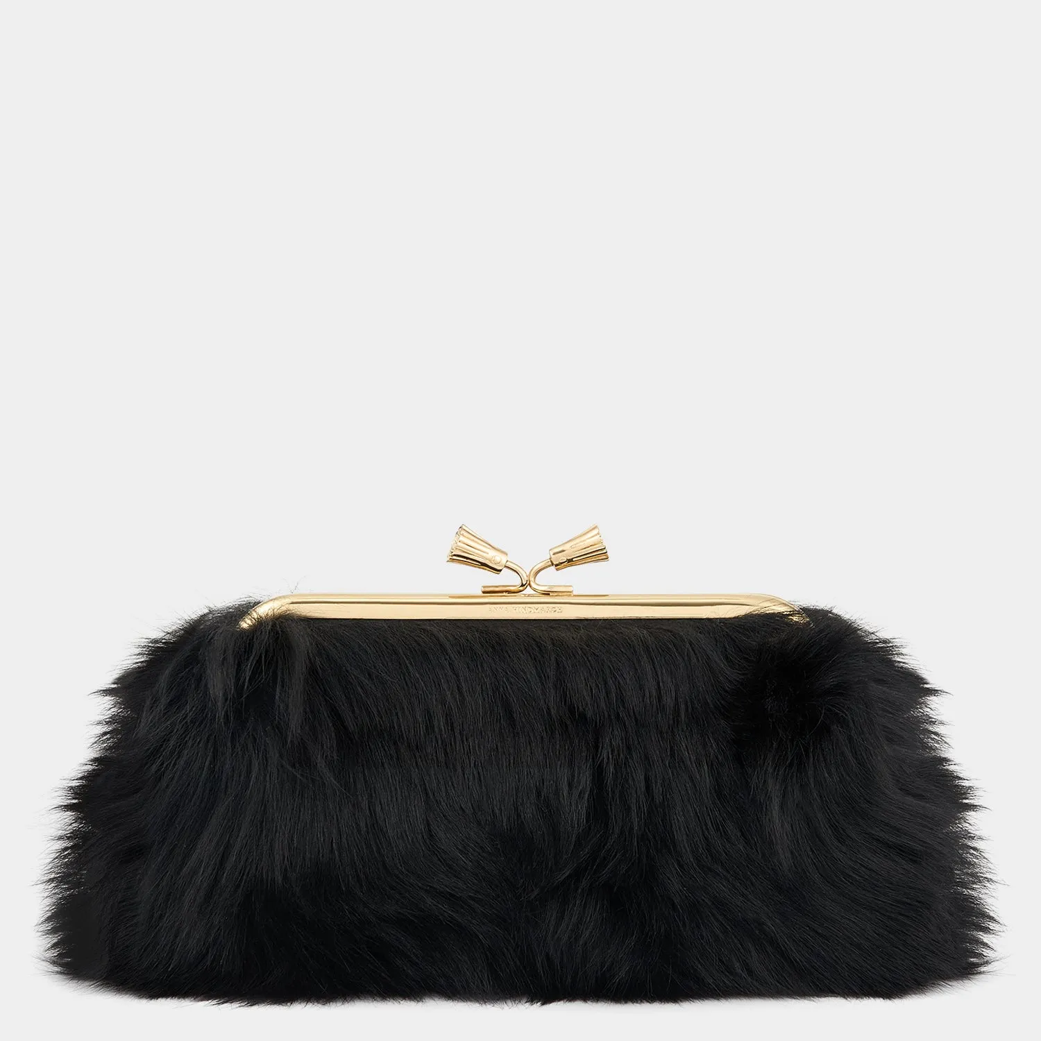 Maud Shearling Tassel Clutch