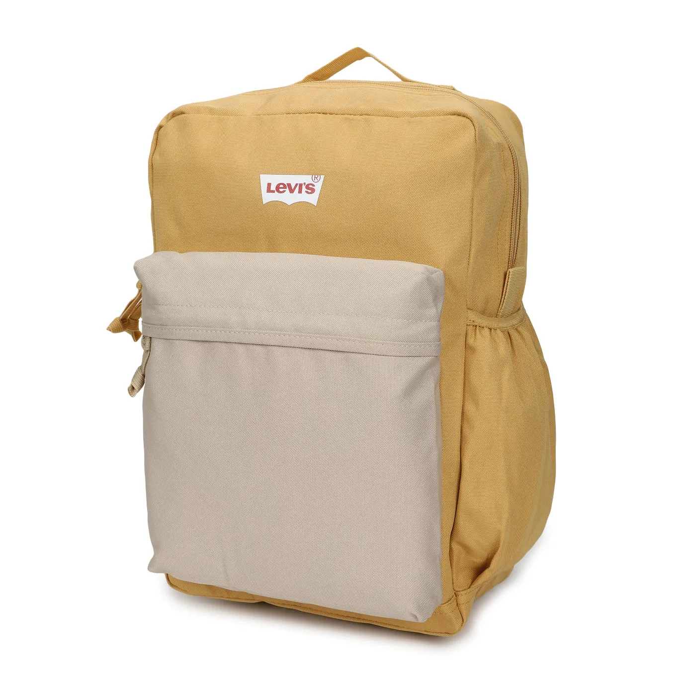 Men's Beige Colorblock Backpack