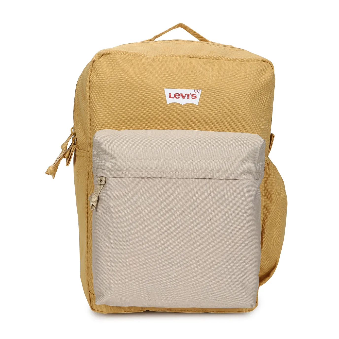 Men's Beige Colorblock Backpack