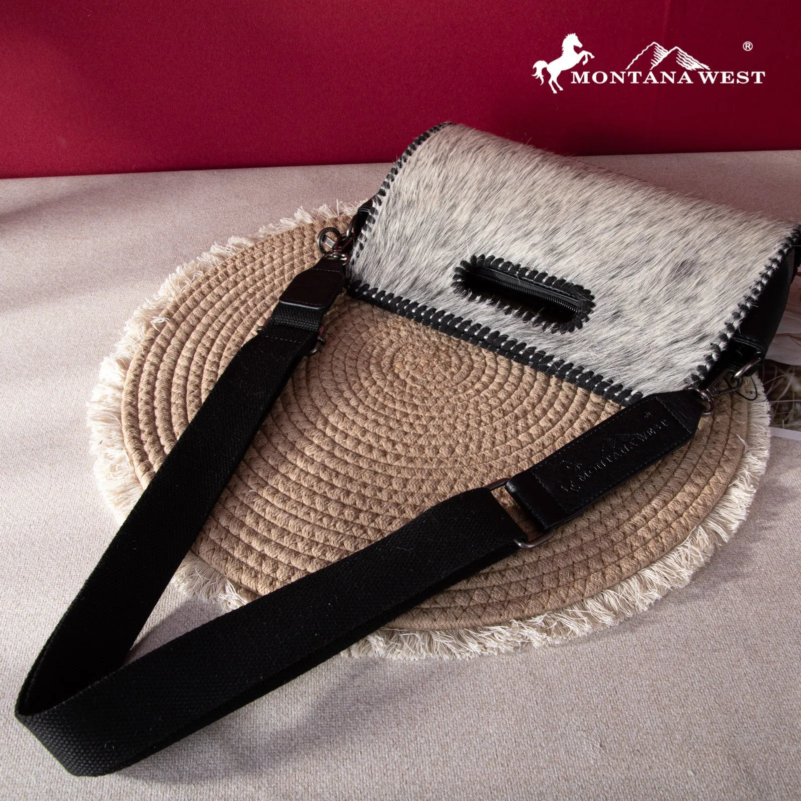 Montana West Hair-On Cowhide Crossbody Purse