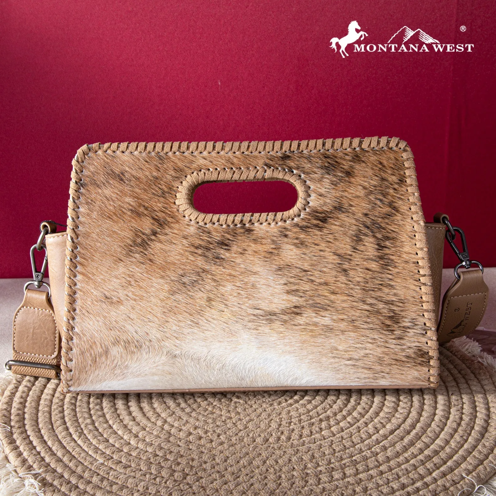 Montana West Hair-On Cowhide Crossbody Purse