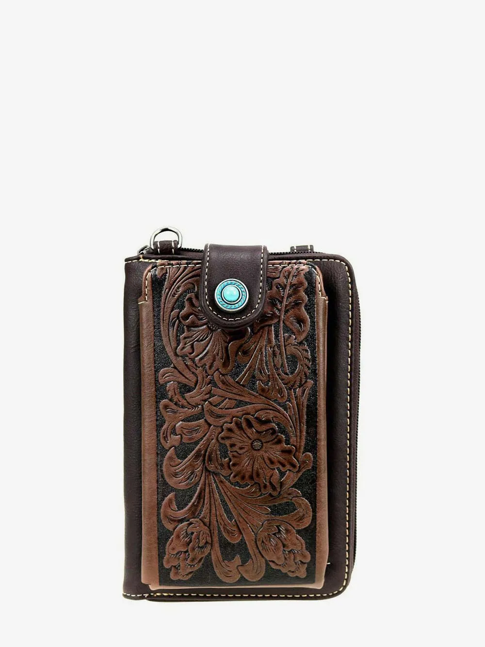 Montana West Tooled Crossbody Phone Purse