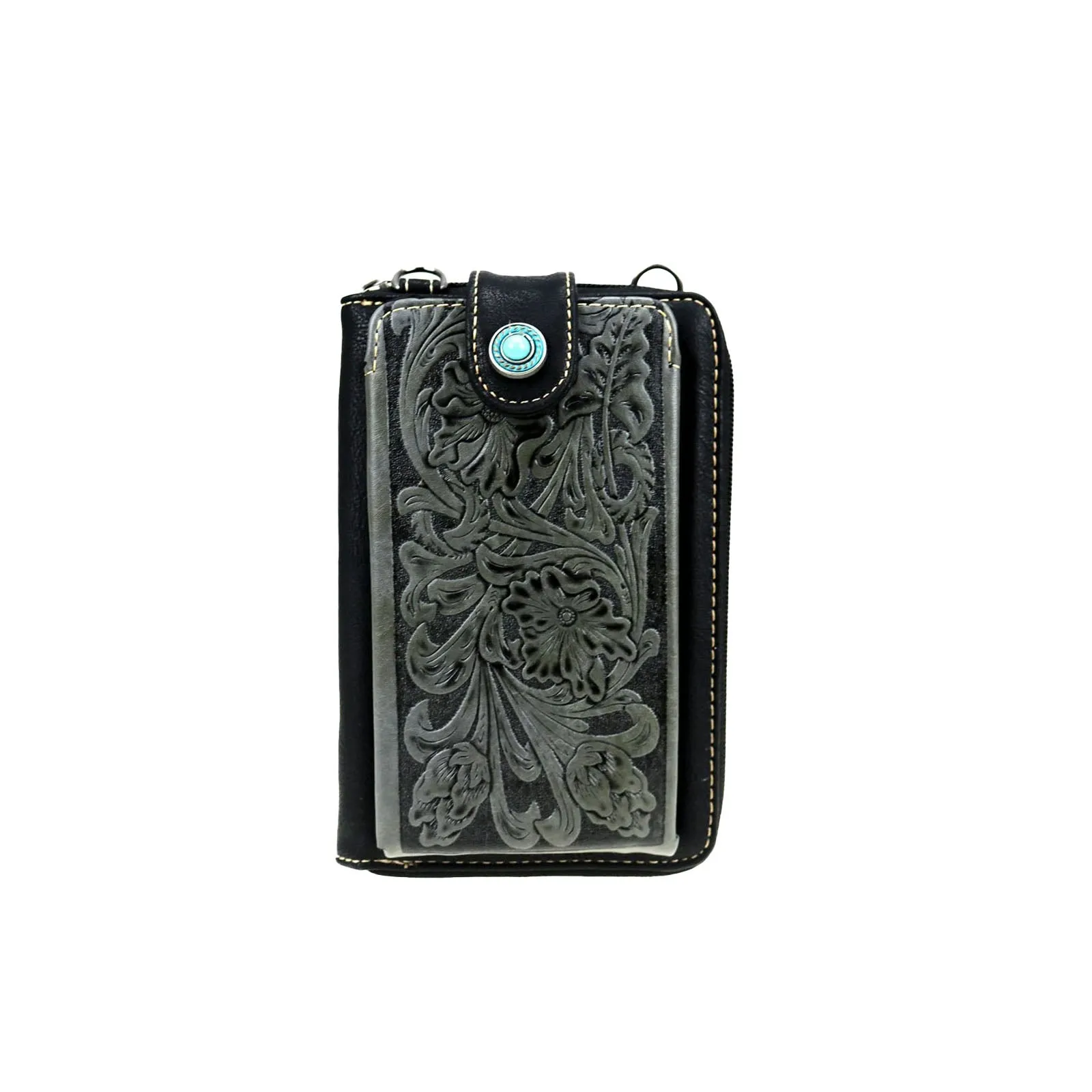 Montana West Tooled Crossbody Phone Purse