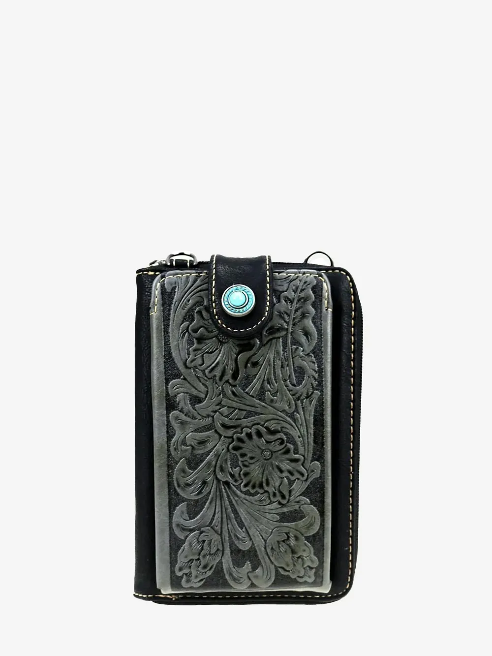 Montana West Tooled Crossbody Phone Purse