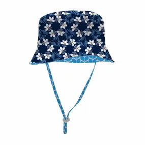 Navy Beeblossom Reversible Bucket Hat