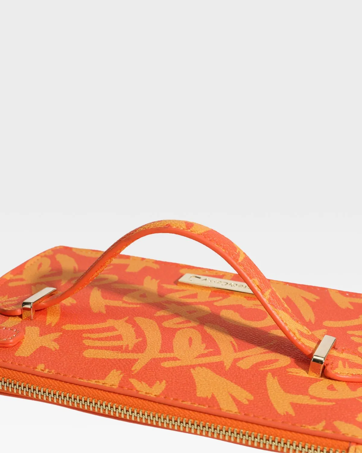 Orange Tote&Carry Clutch Bag