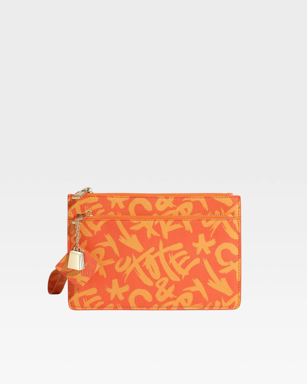 Orange Tote&Carry Clutch Bag