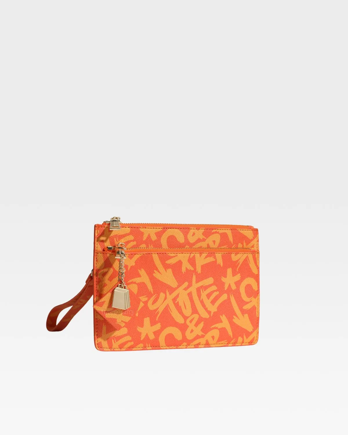 Orange Tote&Carry Clutch Bag