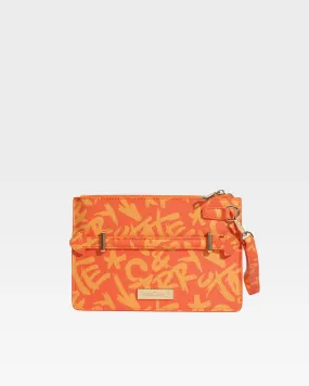 Orange Tote&Carry Clutch Bag