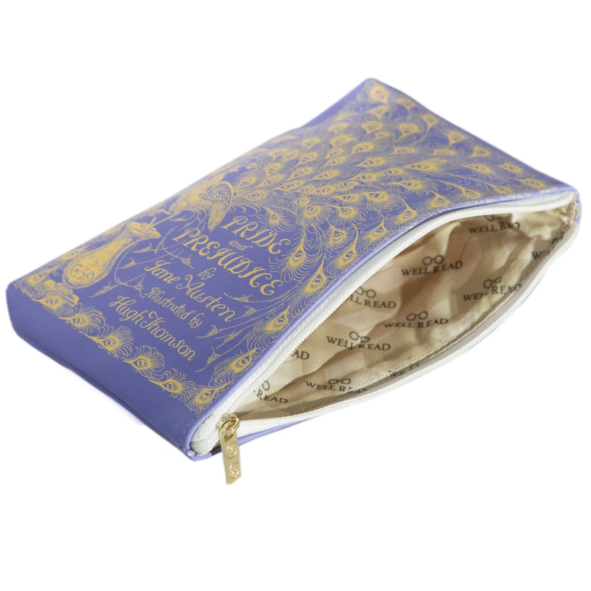 Pride and Prejudice Purple Book Pouch Purse Clutch