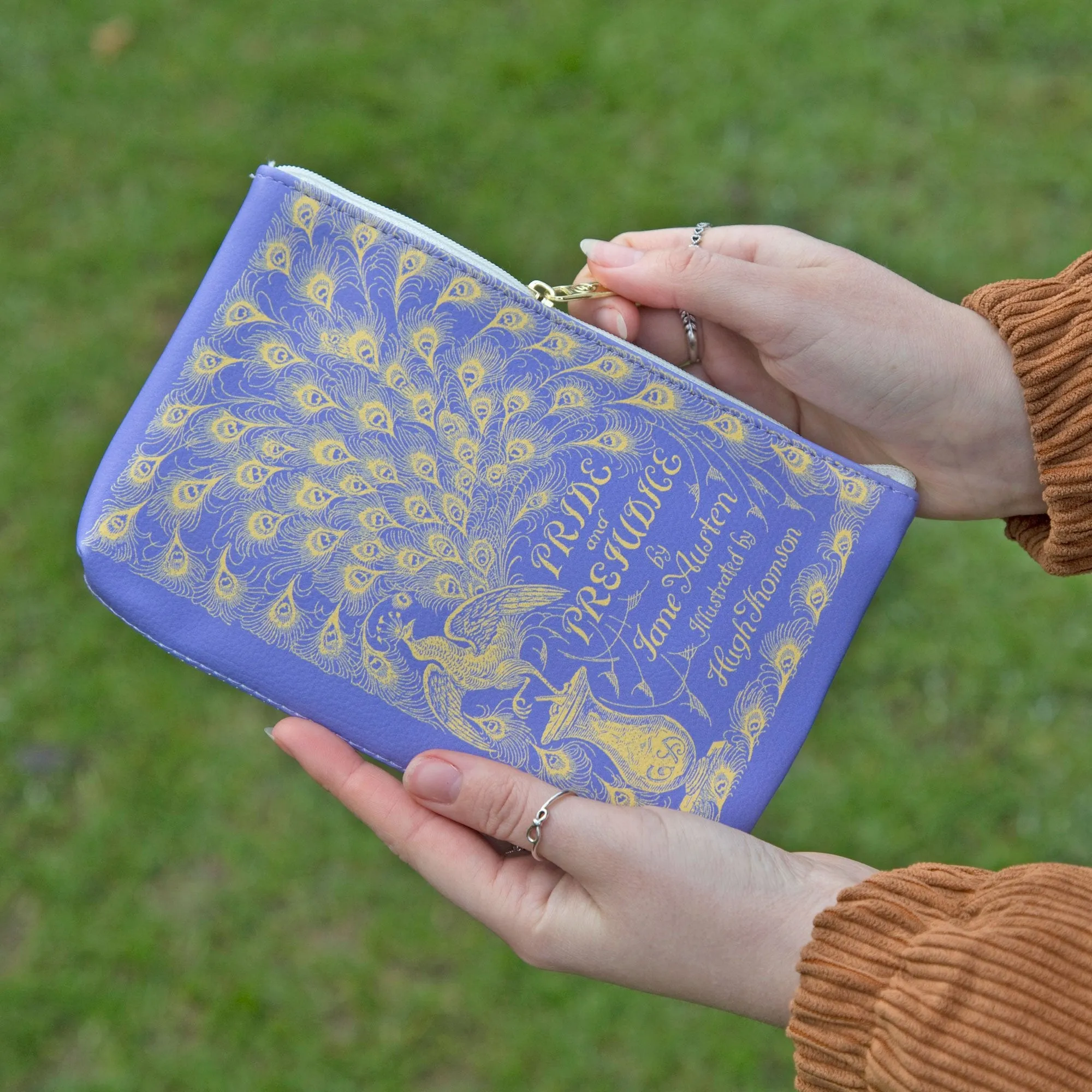 Pride and Prejudice Purple Book Pouch Purse Clutch