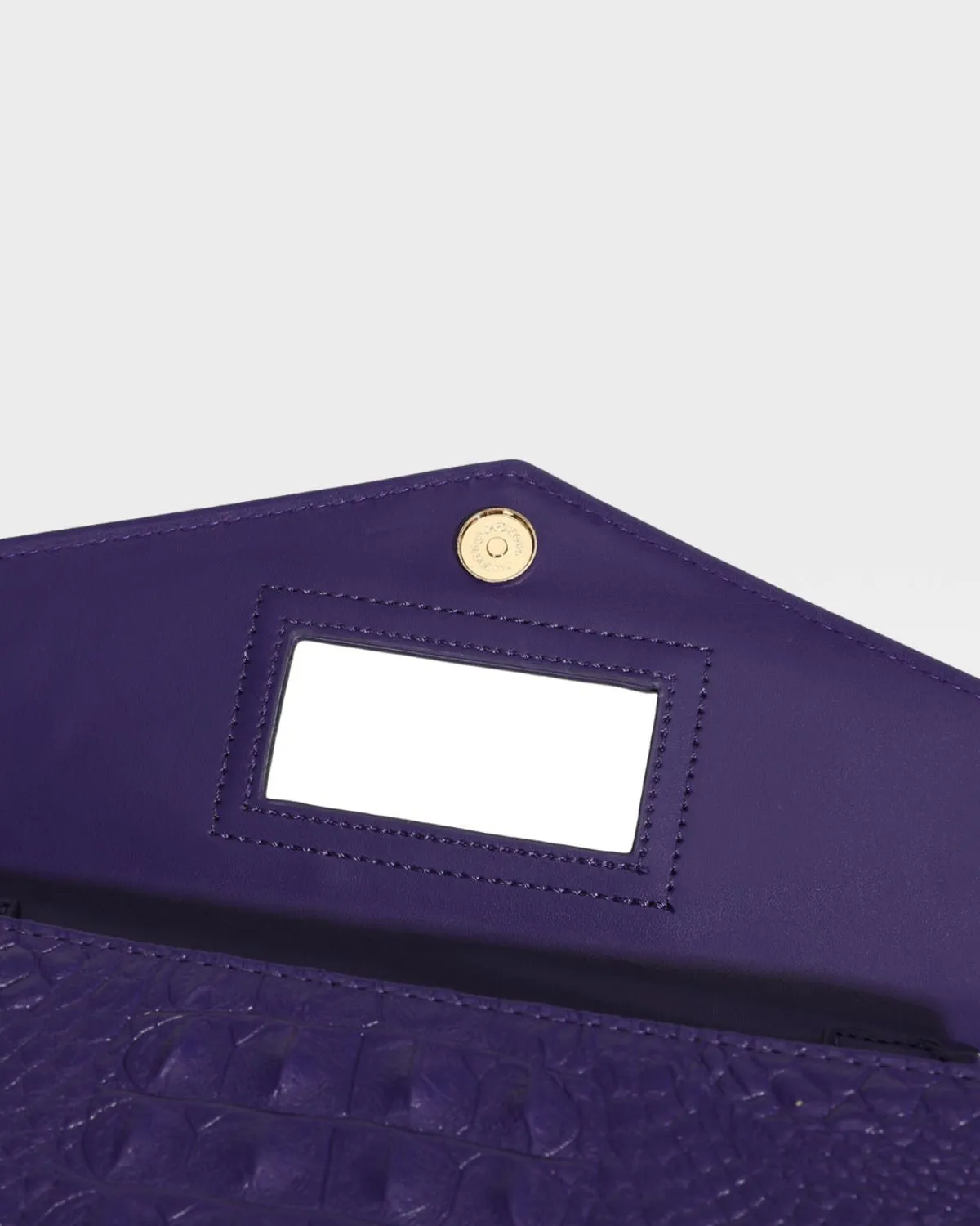 Purple Apollo 2 Faux Crocodile Skin Clutch Shoulder Bag