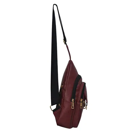 Red NGIL Faux Leather Sling Shoulder Bag