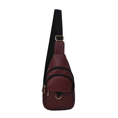 Red NGIL Faux Leather Sling Shoulder Bag