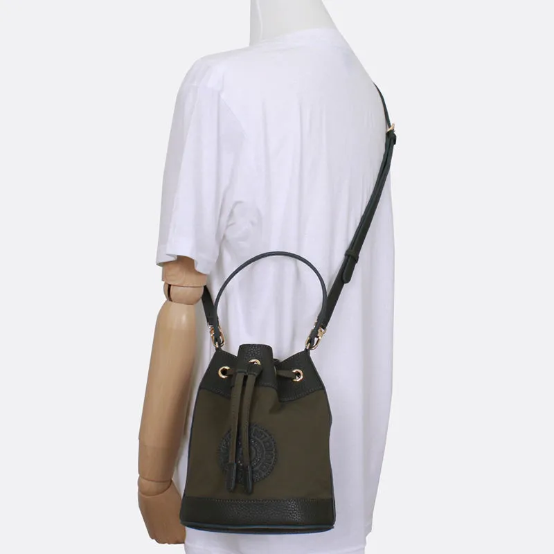 rio shoulder khaki bucket bag