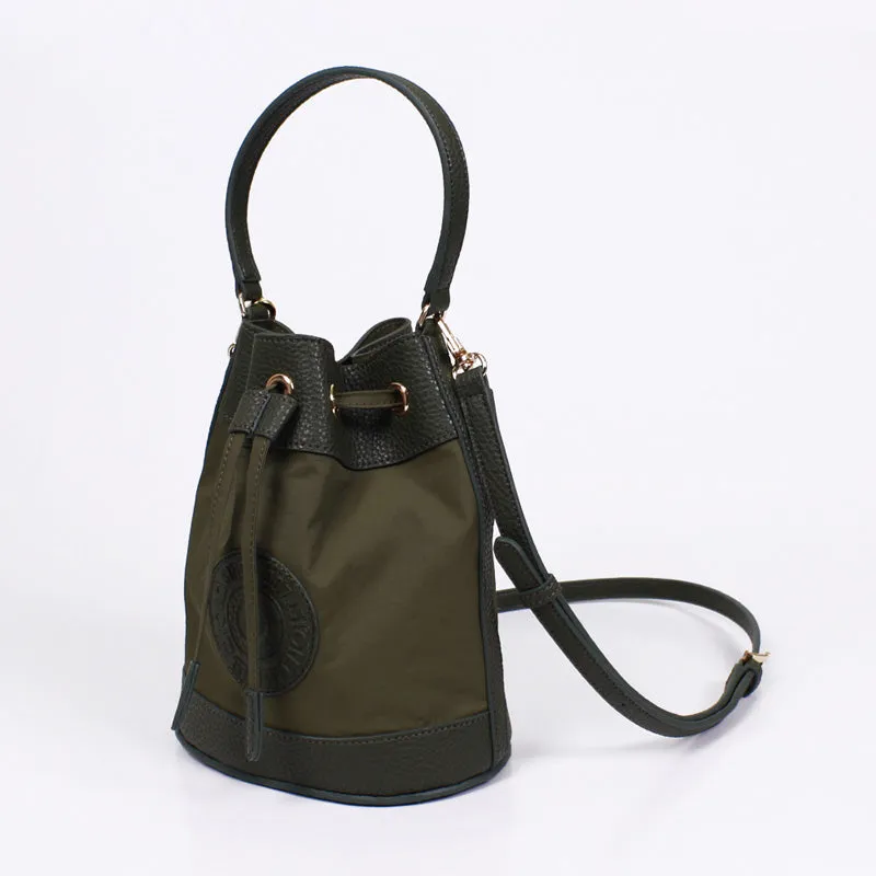 rio shoulder khaki bucket bag