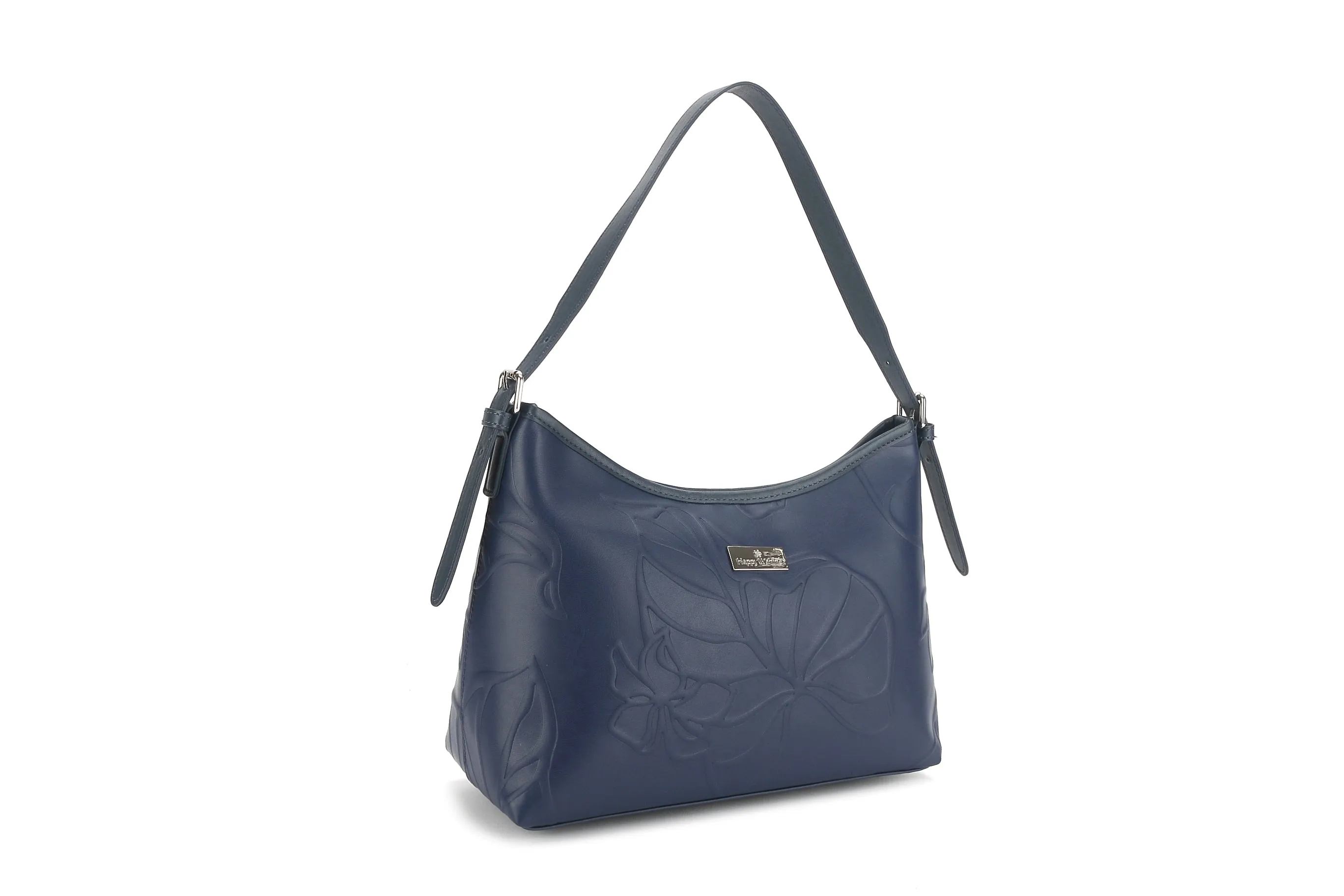 Shoulder Bag Edith Kalo Embossed Navy