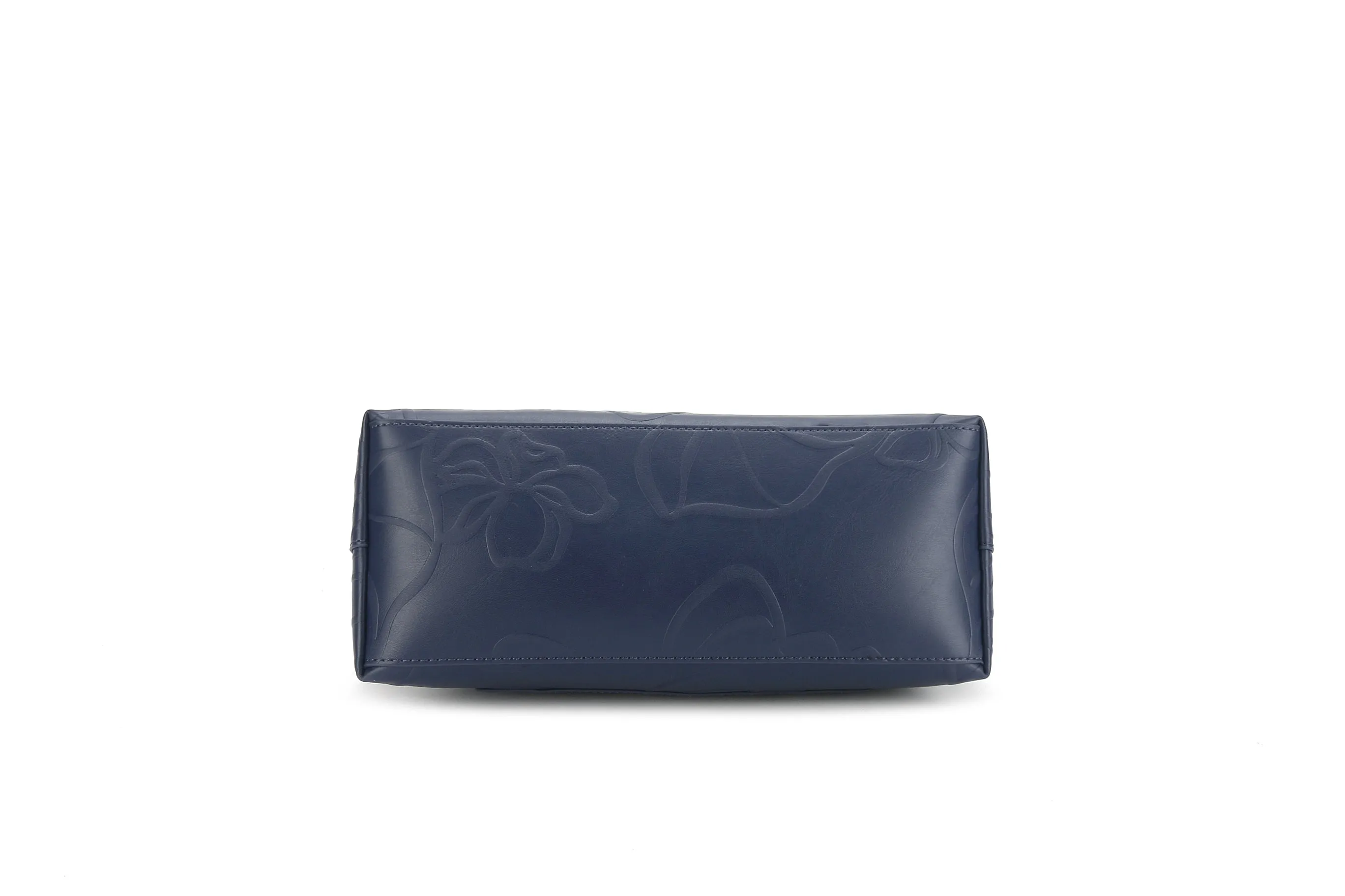 Shoulder Bag Edith Kalo Embossed Navy