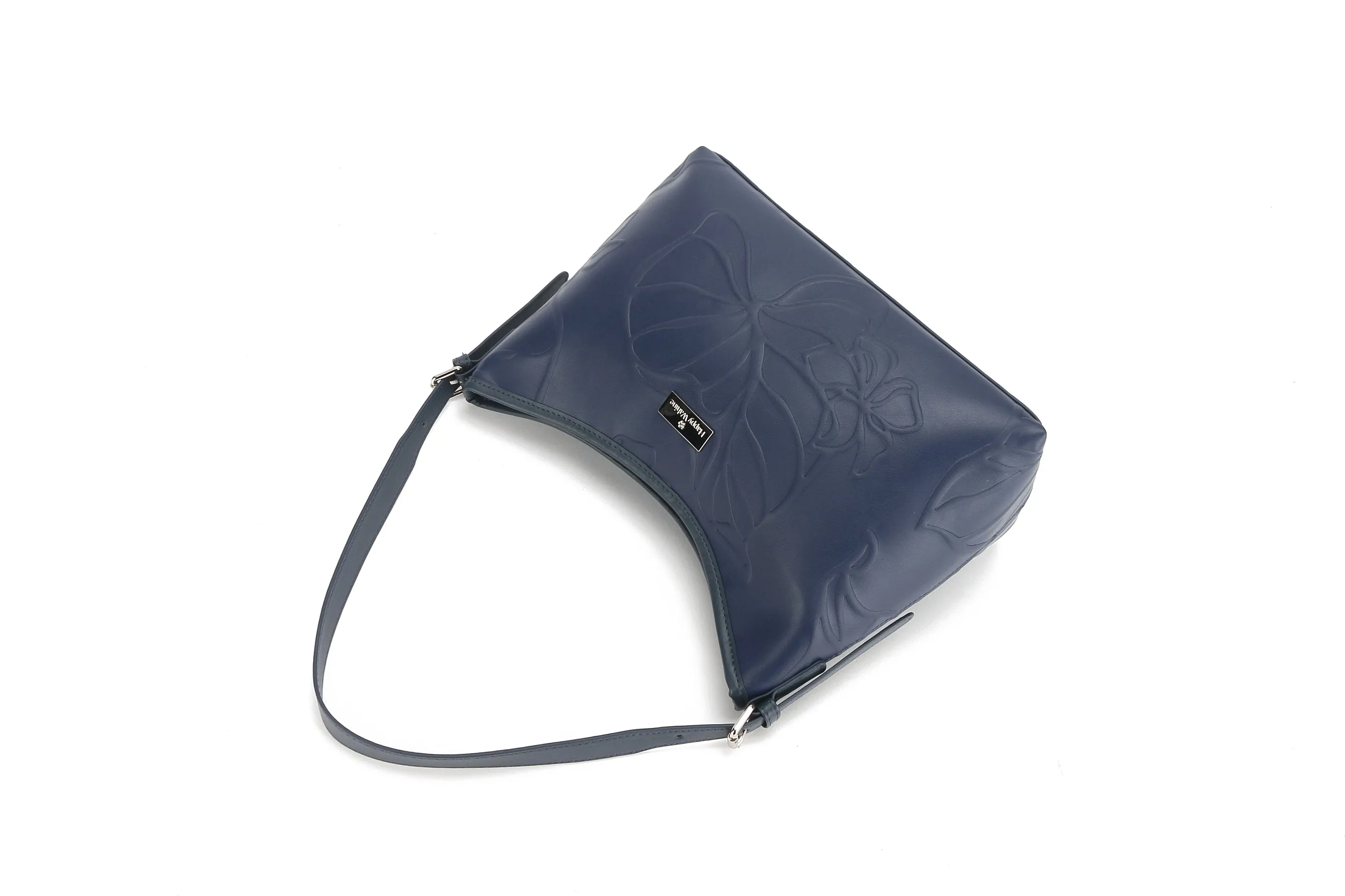 Shoulder Bag Edith Kalo Embossed Navy