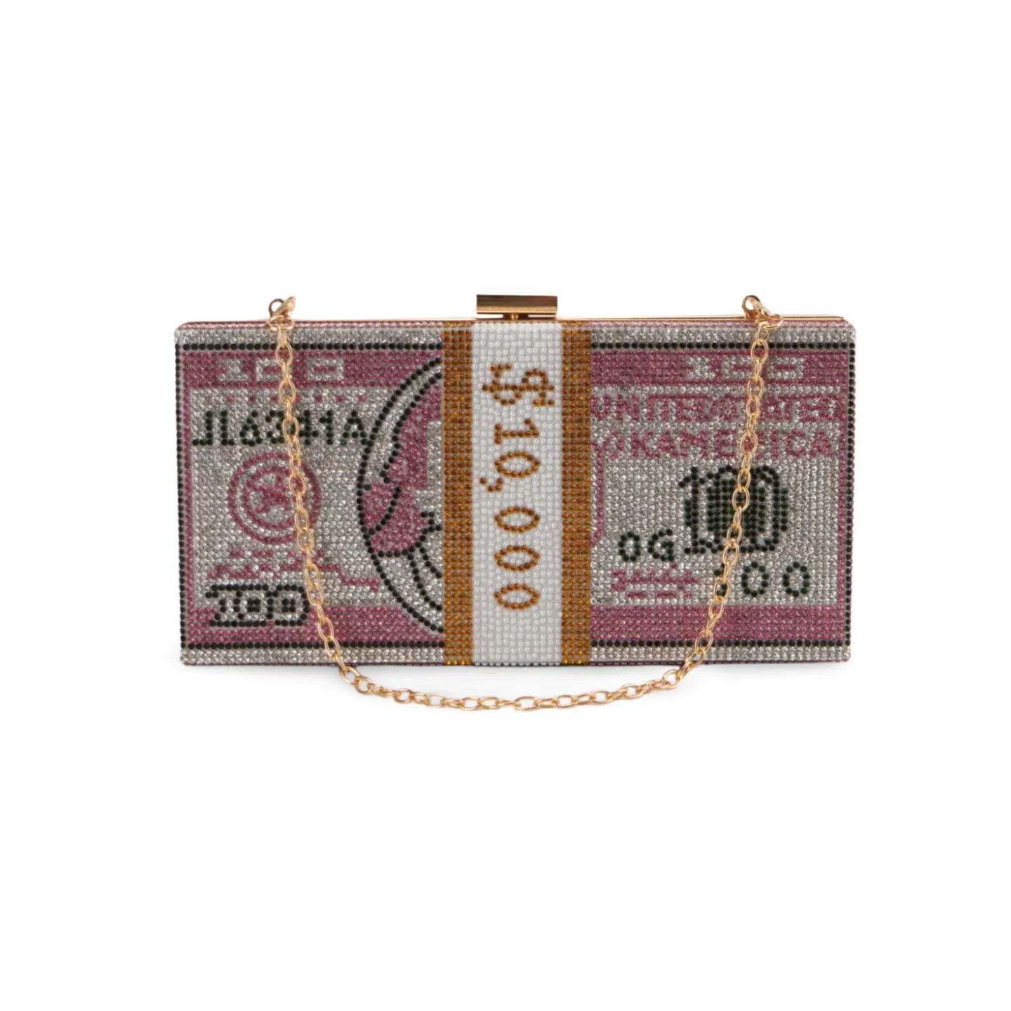 Sparkling Dollar Cash Clutch Bag | Unique Party Purse