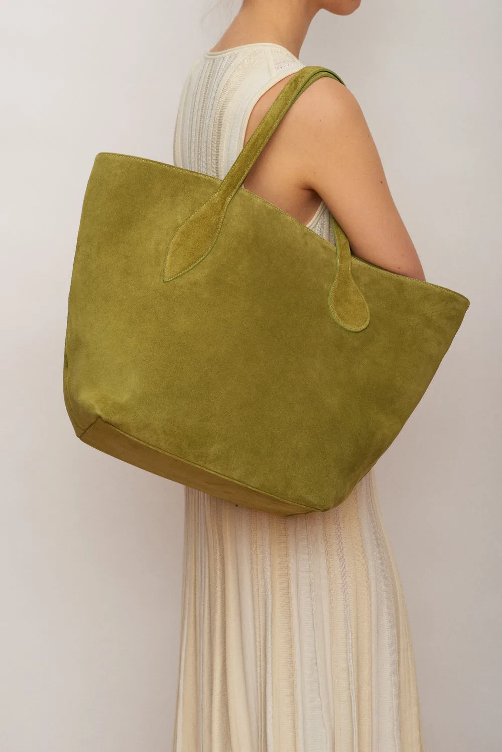 Sprout Tote Army Suede