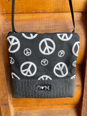 Stella Black Cross Body Purse-Peace