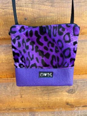 Stella Purple Cross Body Purse-Faux Fur