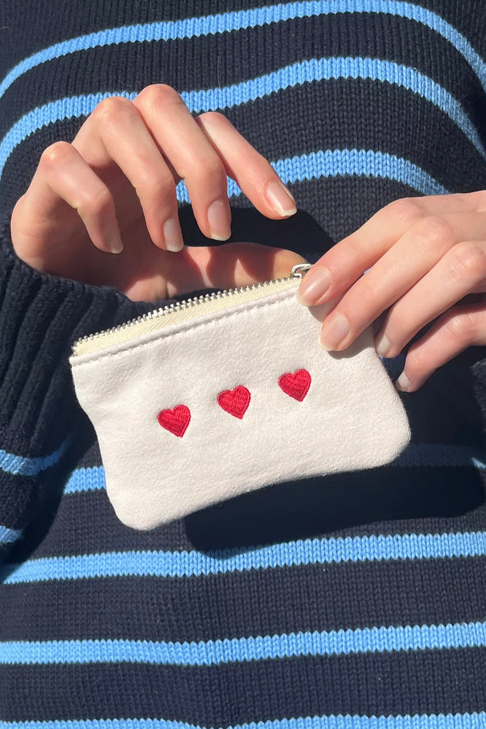 Three Heart Coin Purse