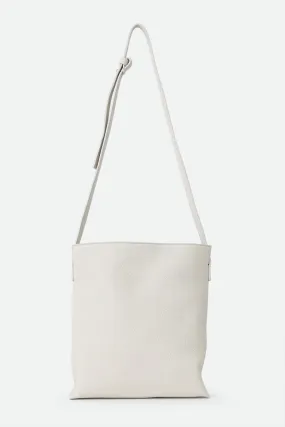 VINCENZA ITALIAN LEATHER BUCKET BAG BUTTER WHITE