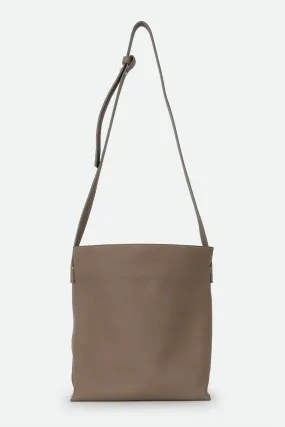 VINCENZA ITALIAN LEATHER BUCKET BAG TAUPE