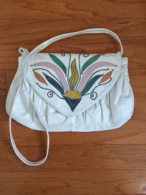 White Leather Vintage Purse