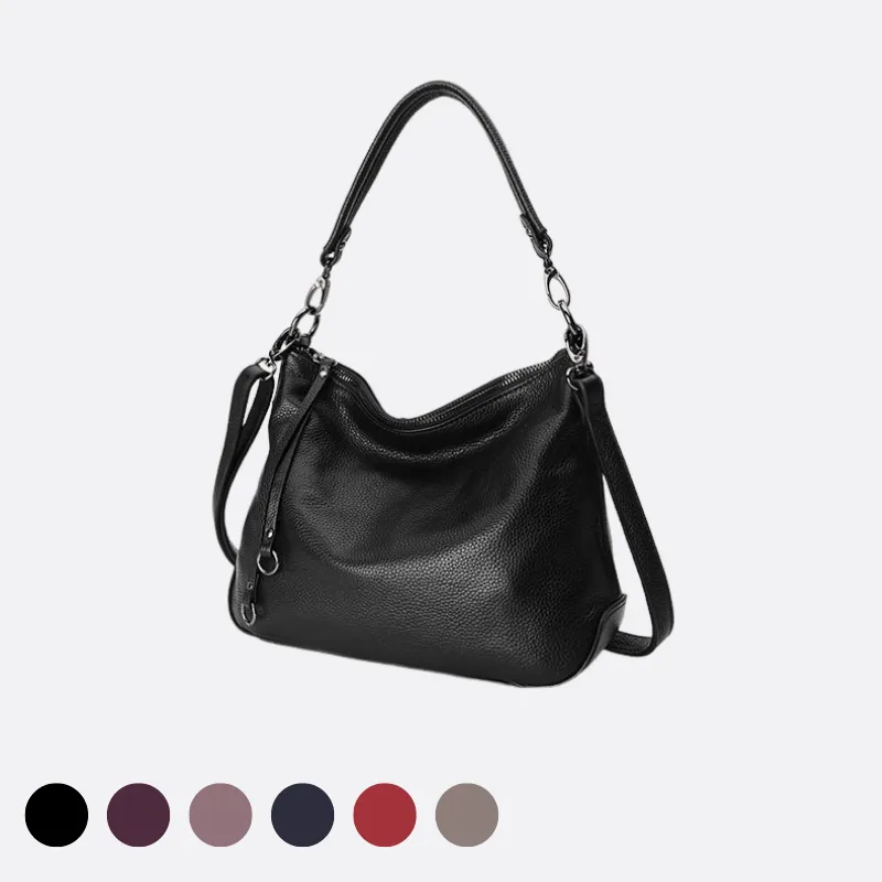 Women's genuine cowhide leather handbag Bora V2 design